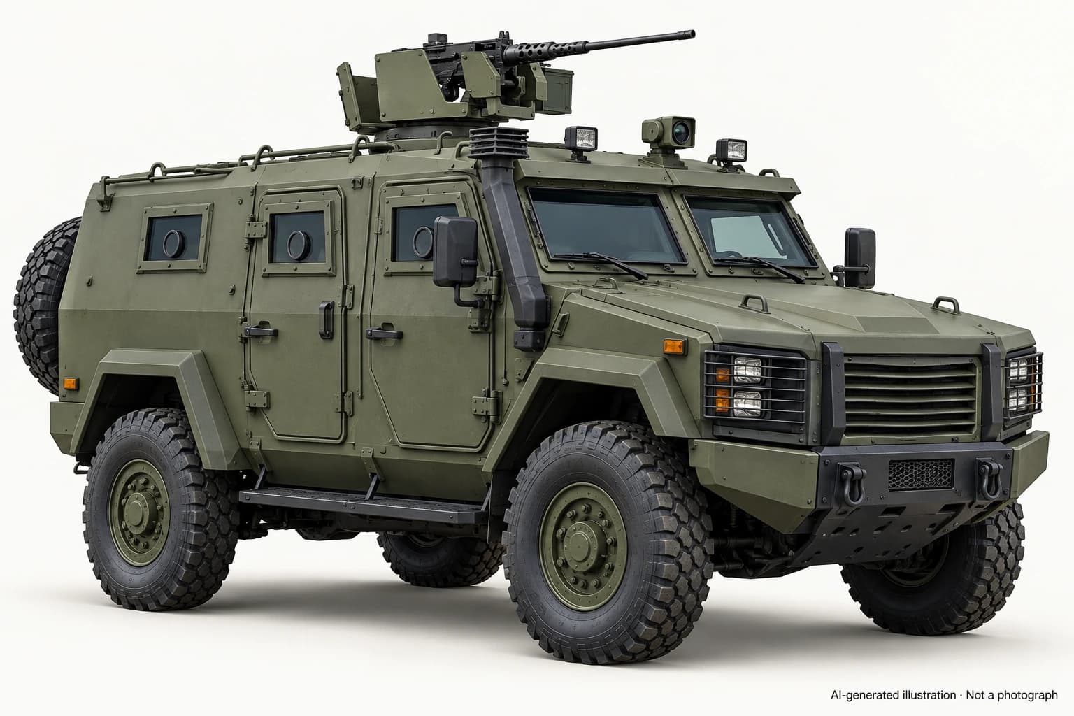 AI-generated illustration · Not a photograph — Representative exterior of Hunter TR-12