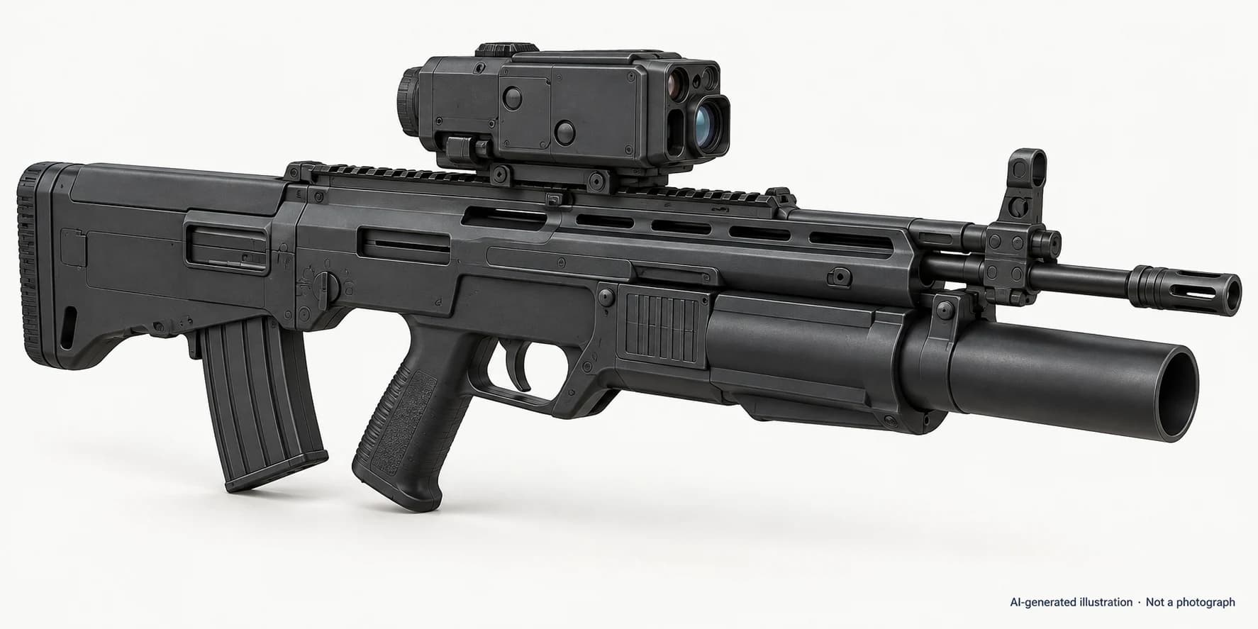AI-generated illustration · Not a photograph — Representative exterior of QTS-11
