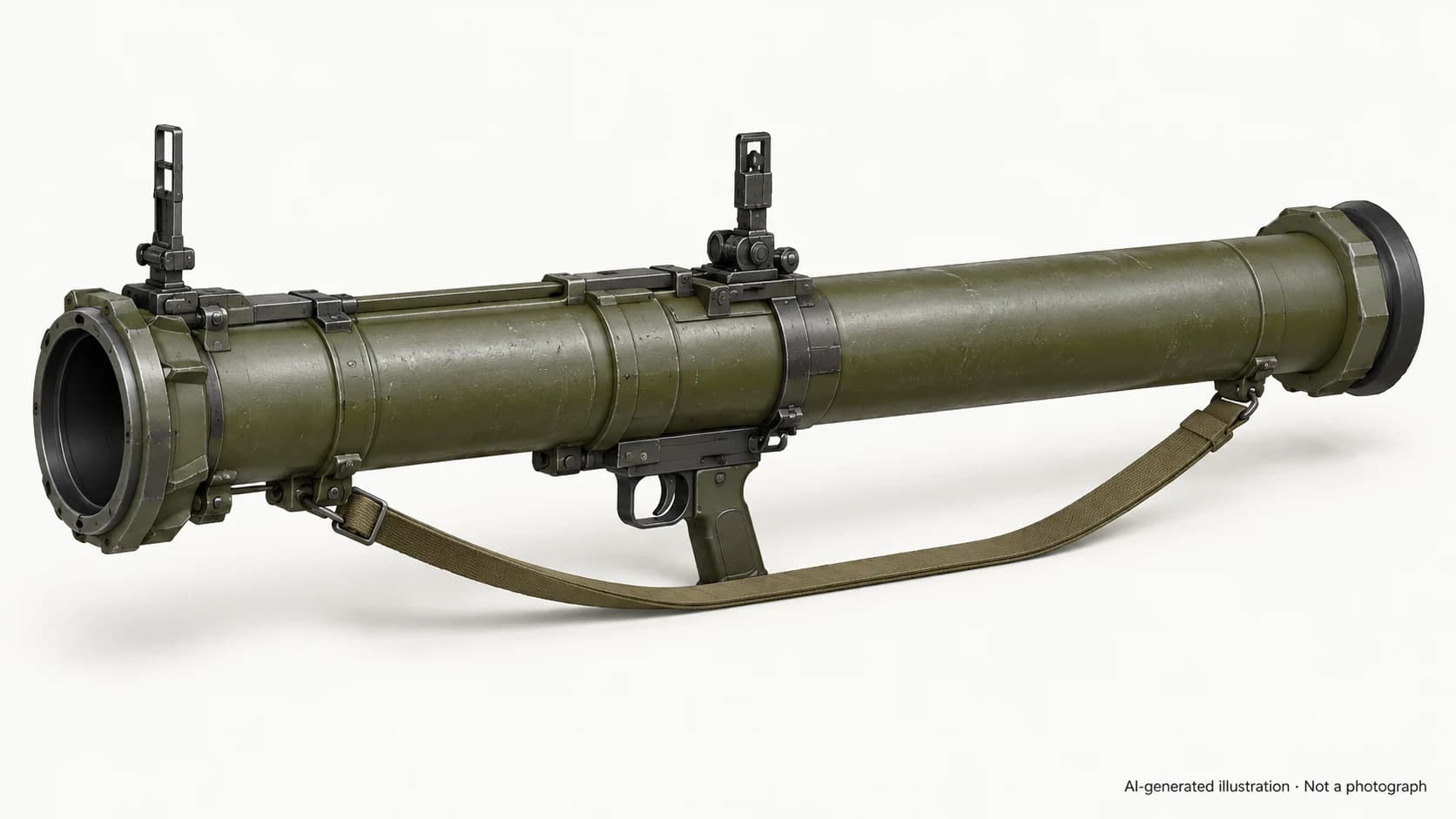 AI-generated illustration · Not a photograph — Representative exterior of RPG-29