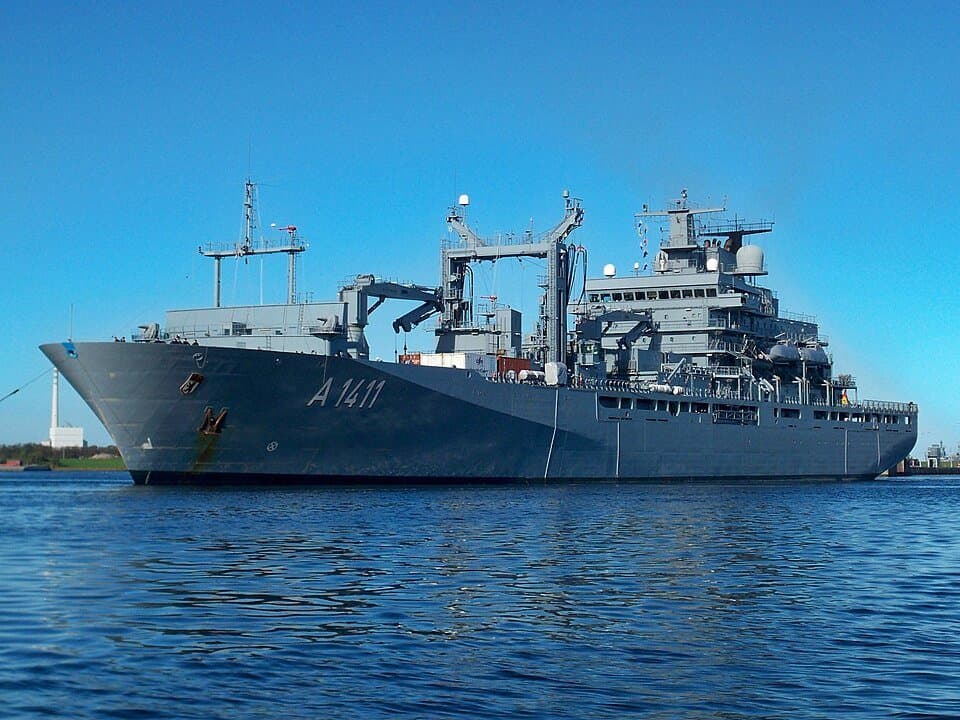Berlin-class replenishment ship — licensed reference photograph