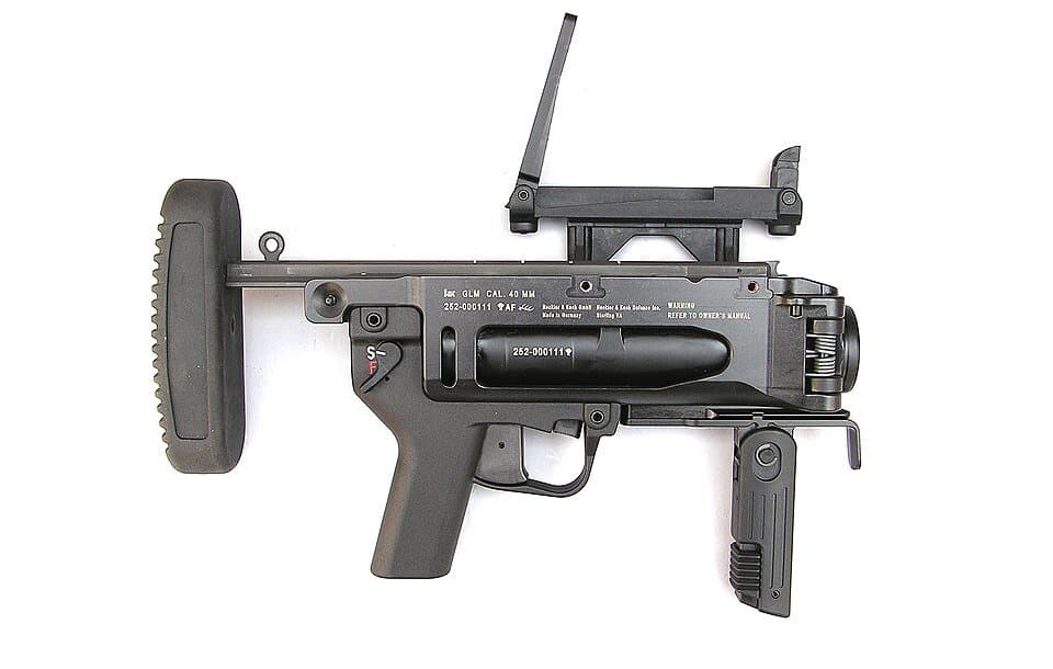 M320 Grenade Launcher Module — licensed reference photograph
