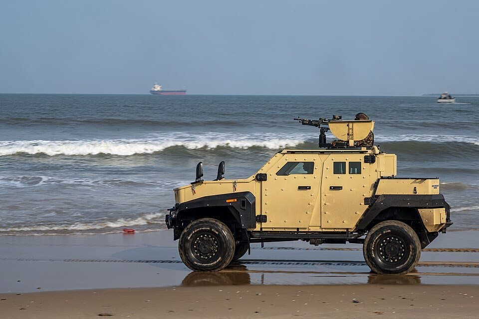 Mahindra Armored Light Specialist Vehicle — licensed reference photograph