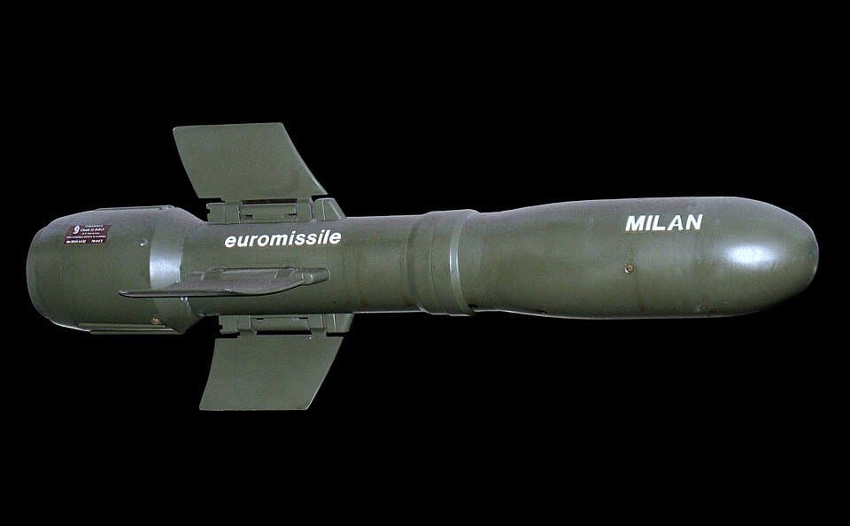 MILAN missile round — licensed equipment photograph
