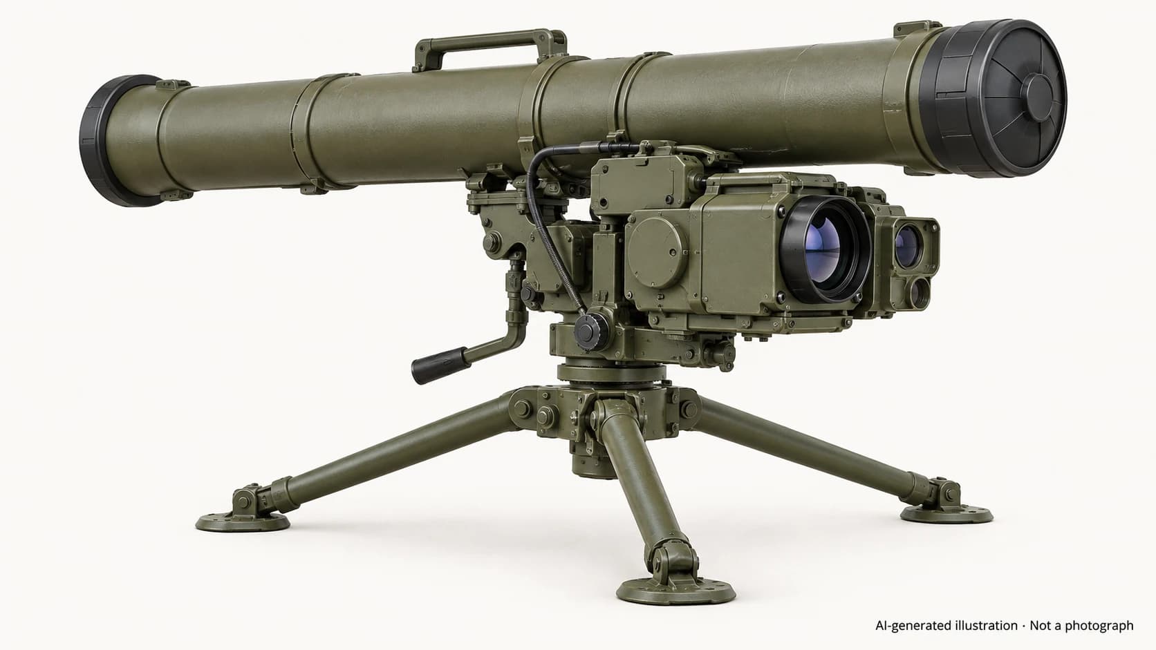 AI-generated illustration · Not a photograph — Representative exterior of RK-3 Corsar