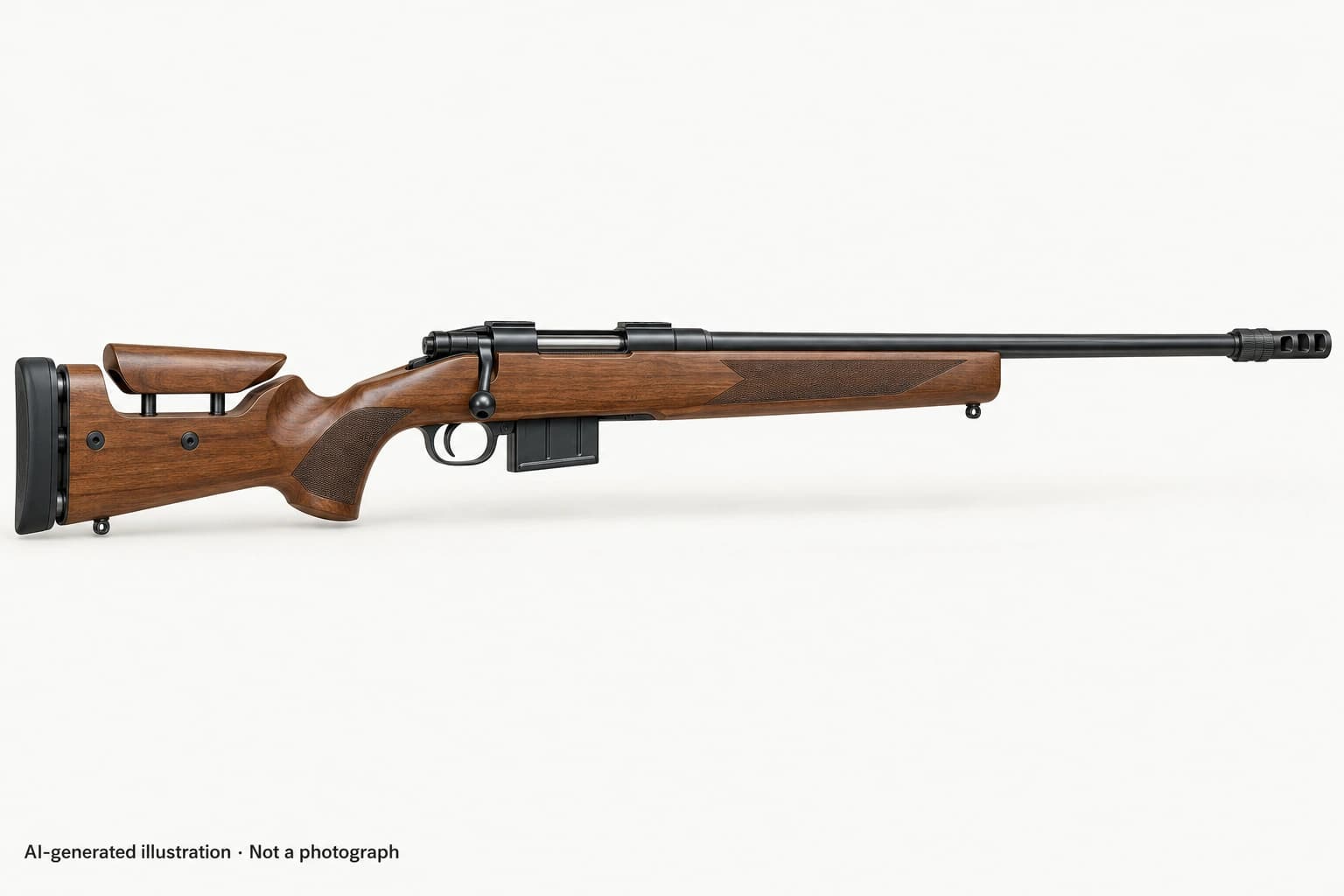 AI-generated illustration · Not a photograph — Representative exterior of SIG Sauer SSG 2000