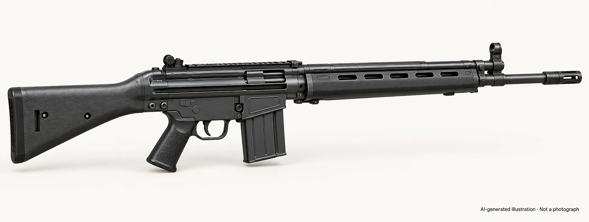 AI-generated illustration · Not a photograph — Representative exterior of Azb DMR MK1