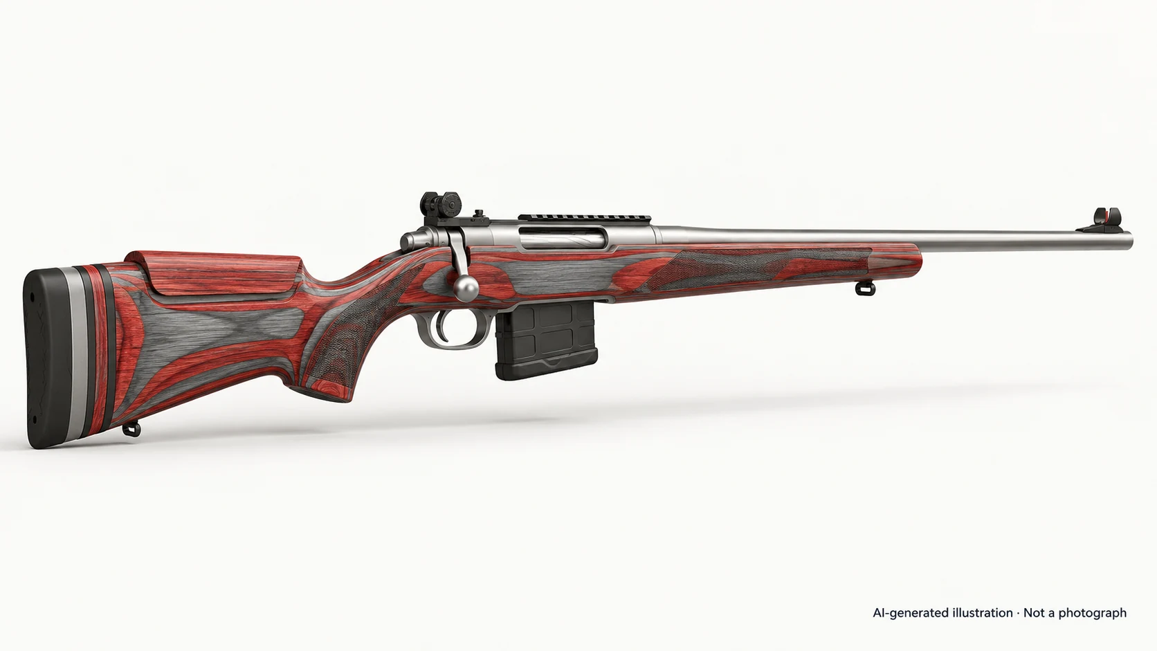 AI-generated illustration · Not a photograph — Representative exterior of Colt Canada C19