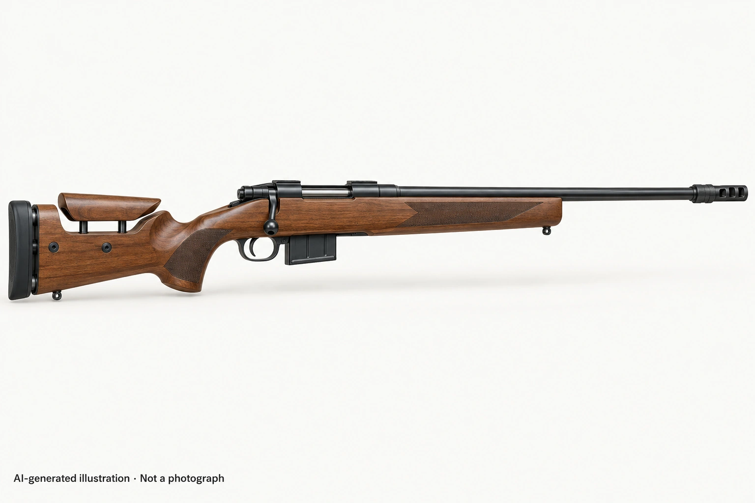 AI-generated illustration · Not a photograph — Representative exterior of SIG Sauer SSG 2000