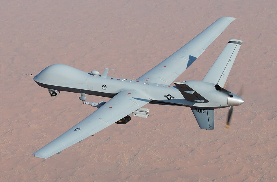 MQ-9 Reaper in flight over southern Afghanistan.