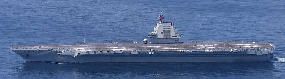 Chinese aircraft carrier Fujian — licensed reference photograph