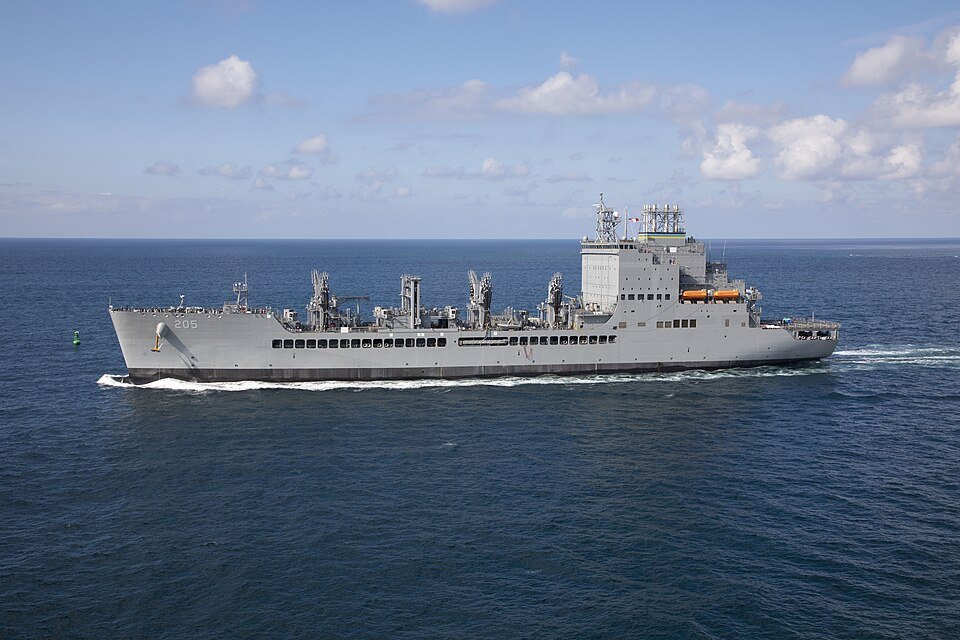 John Lewis-class replenishment oiler — licensed reference photograph